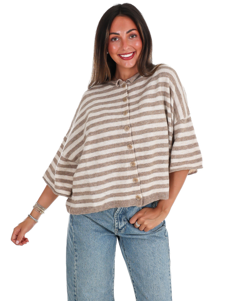 Soft Season Stripe Cardigan