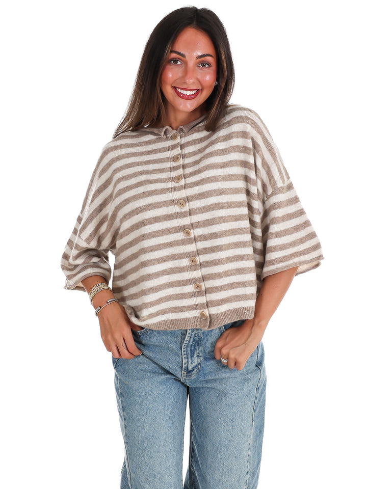 Soft Season Stripe Cardigan