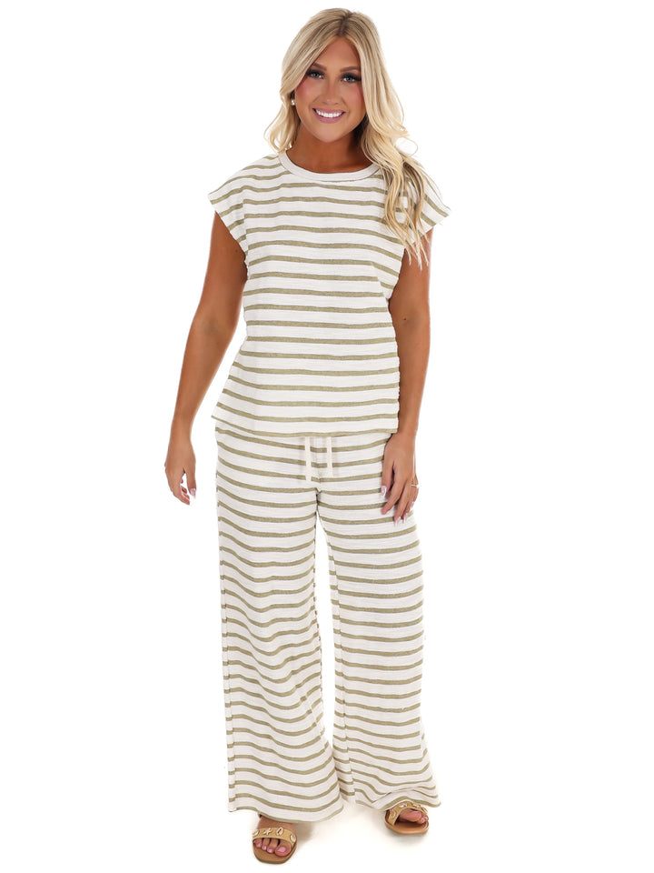 Relaxed Retreat Stripe Two Piece Set