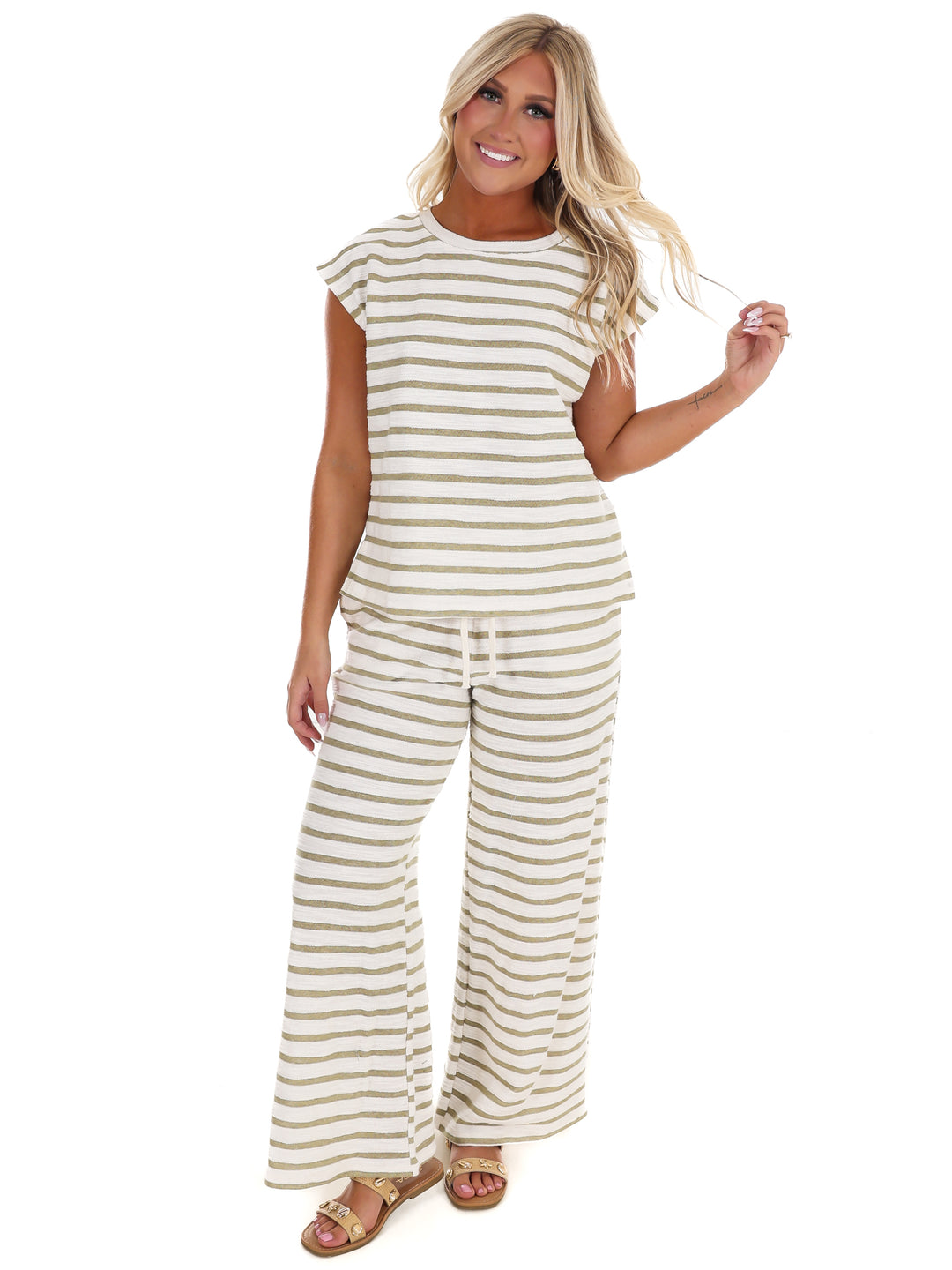 Relaxed Retreat Stripe Two Piece Set