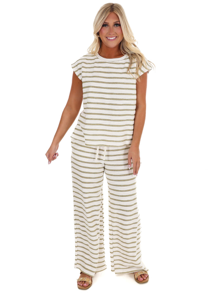 Relaxed Retreat Stripe Two Piece Set