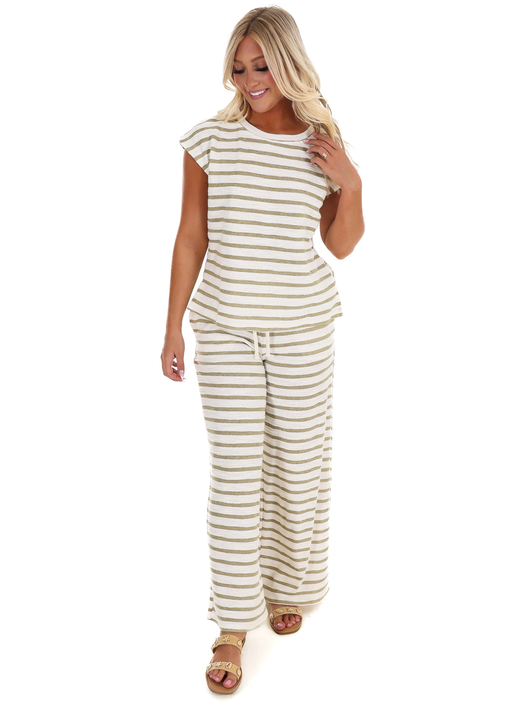 Relaxed Retreat Stripe Two Piece Set