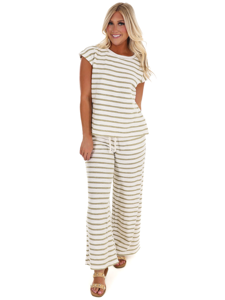 Relaxed Retreat Stripe Two Piece Set