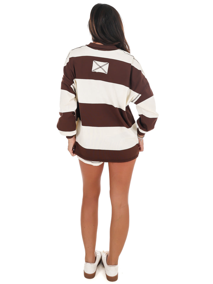 Contrast Stripe Two Piece Set