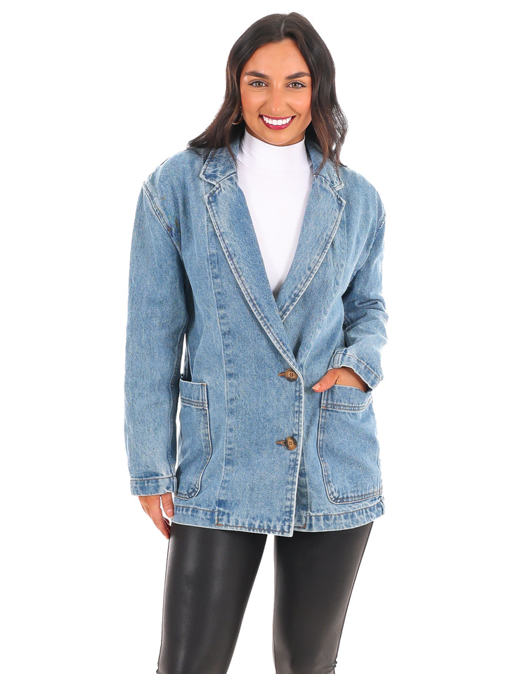 Oversized Denim Blazer