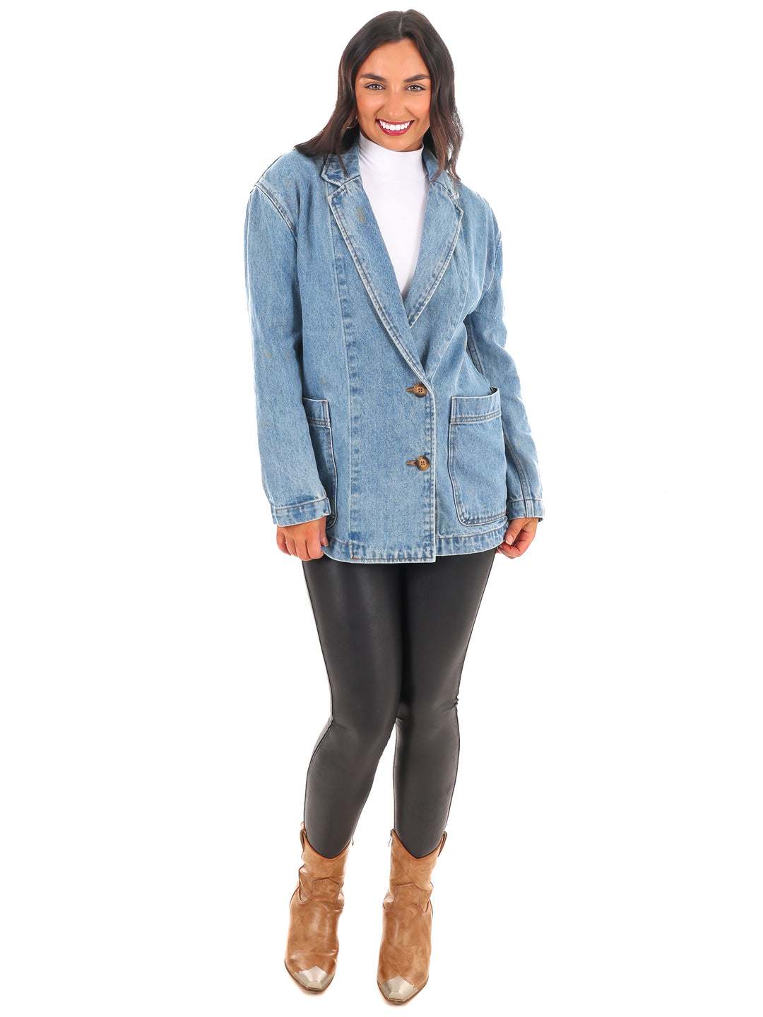 Oversized Denim Blazer