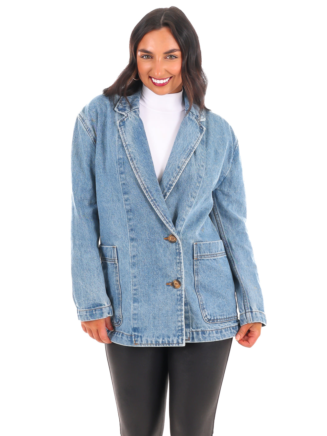 Oversized Denim Blazer