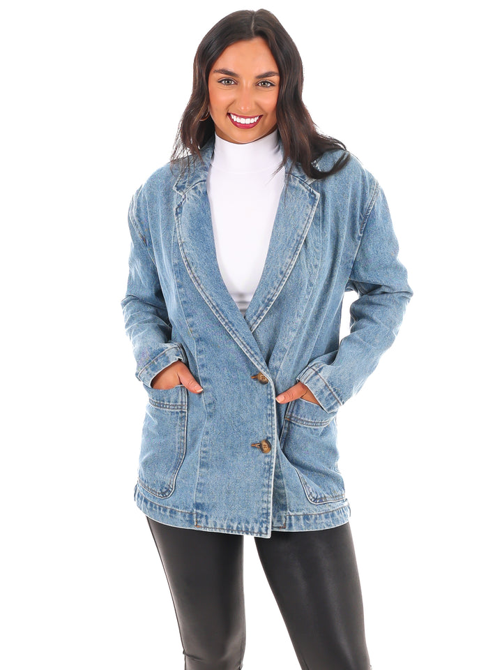 Oversized Denim Blazer