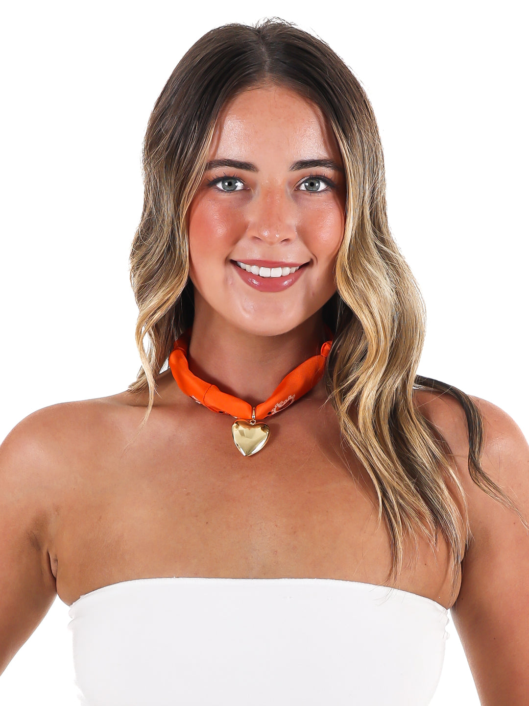 Josie's Bandana XL Heart Charm Necklace