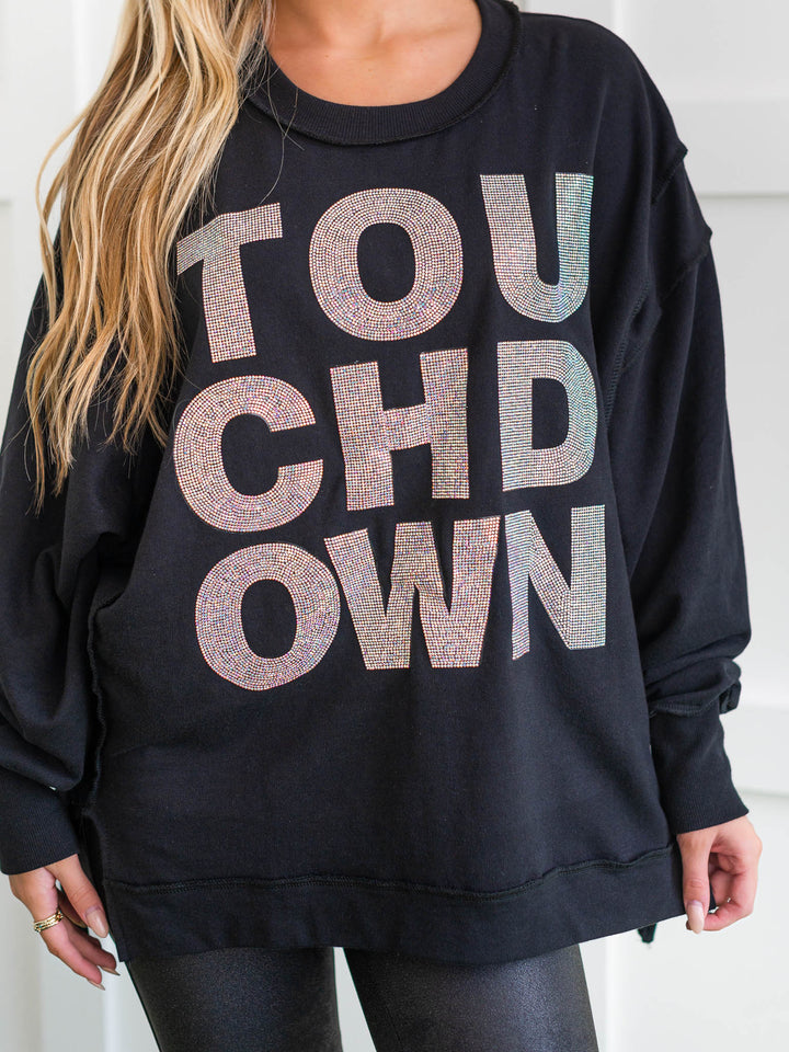 Rhinestone Touchdown Pullover