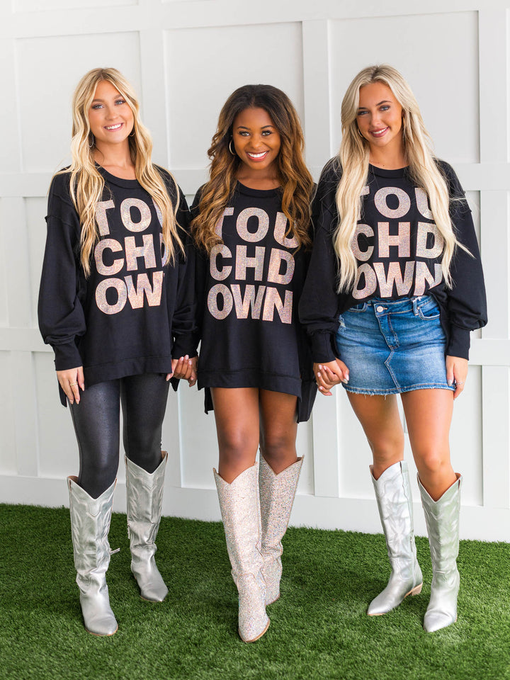 Rhinestone Touchdown Pullover