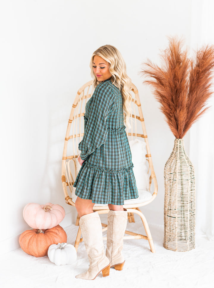 Give Thanks Plaid Dress