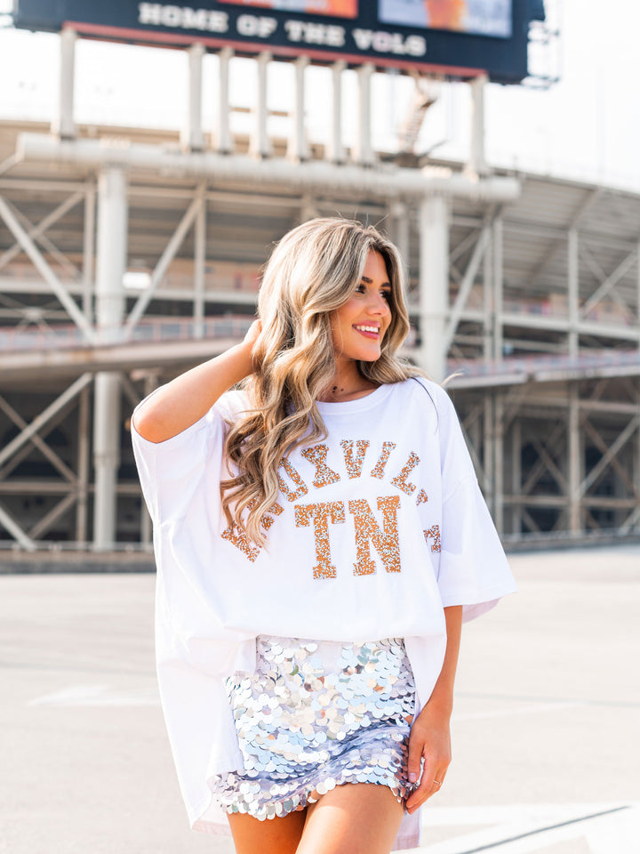 Rhinestone Knoxville TN Oversized Tee