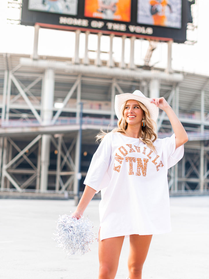 Rhinestone Knoxville TN Oversized Tee