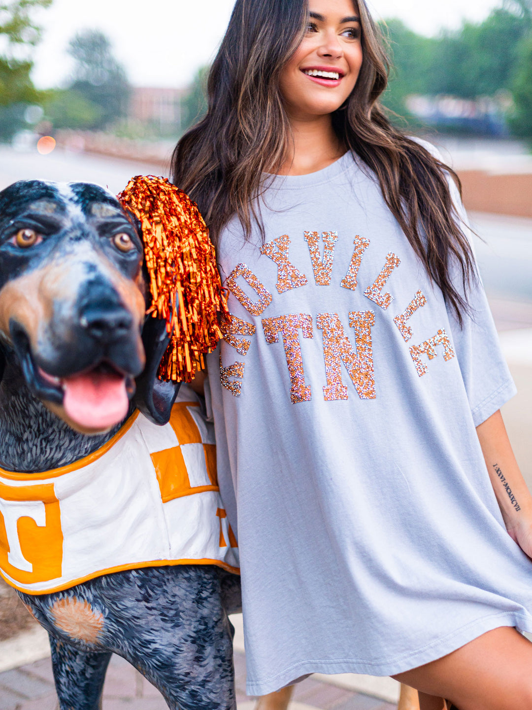 Rhinestone Knoxville TN Oversized Tee