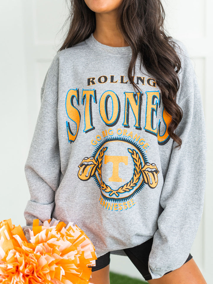 Rolling Stones Tennessee Volunteers College Seal Thrifted Sweatshirt