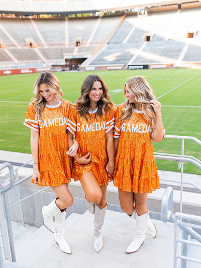 Game Day Sequin Babydoll Dress
