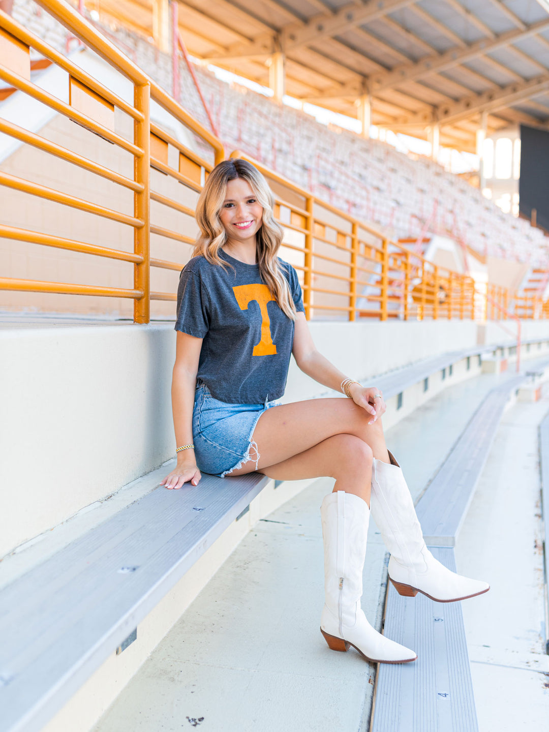 Tennessee Distressed Logo Crop Top