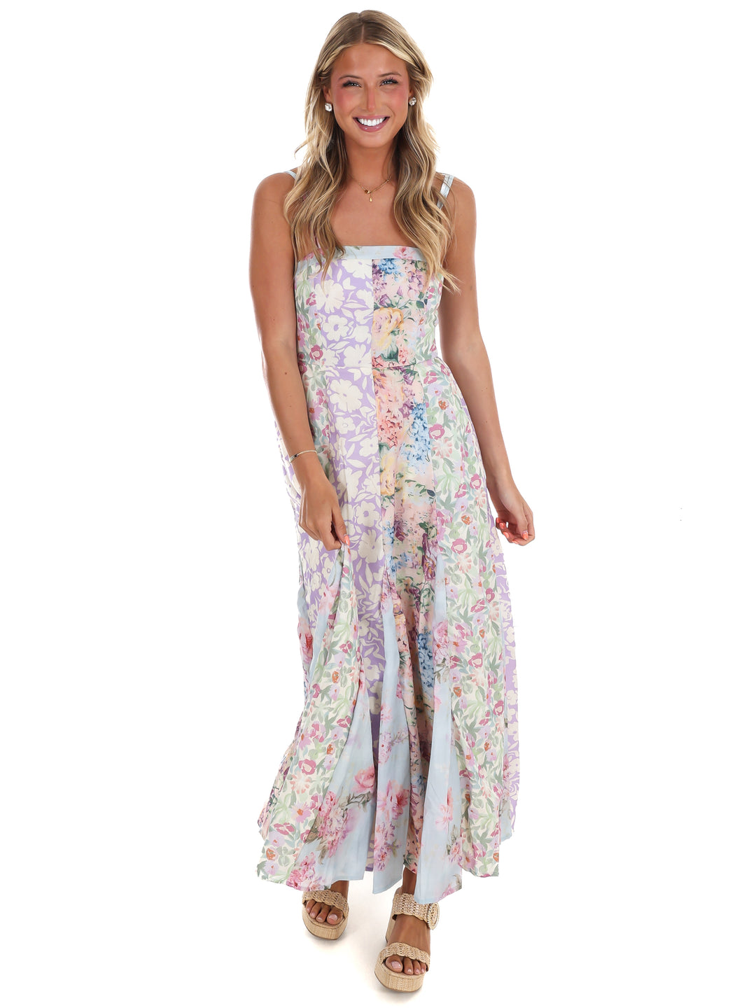 Sweetness Mixed Floral Maxi Dress