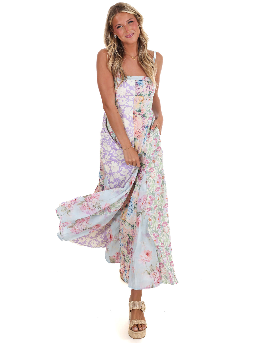 Sweetness Mixed Floral Maxi Dress