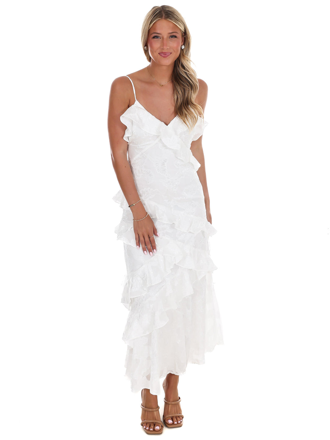 Love Me Tender Ruffle Midi Dress