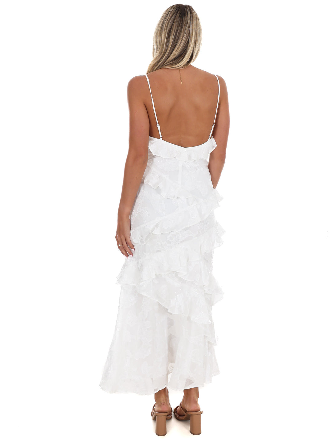 Love Me Tender Ruffle Midi Dress