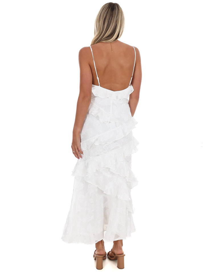 Love Me Tender Ruffle Midi Dress