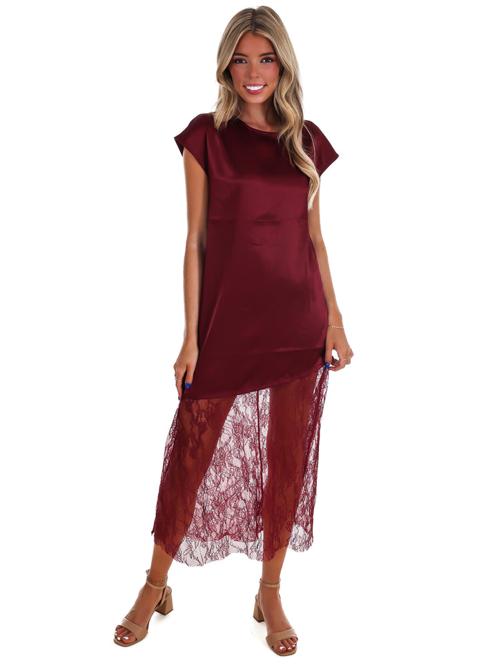 Sunday Satin Maxi Skirt Dress