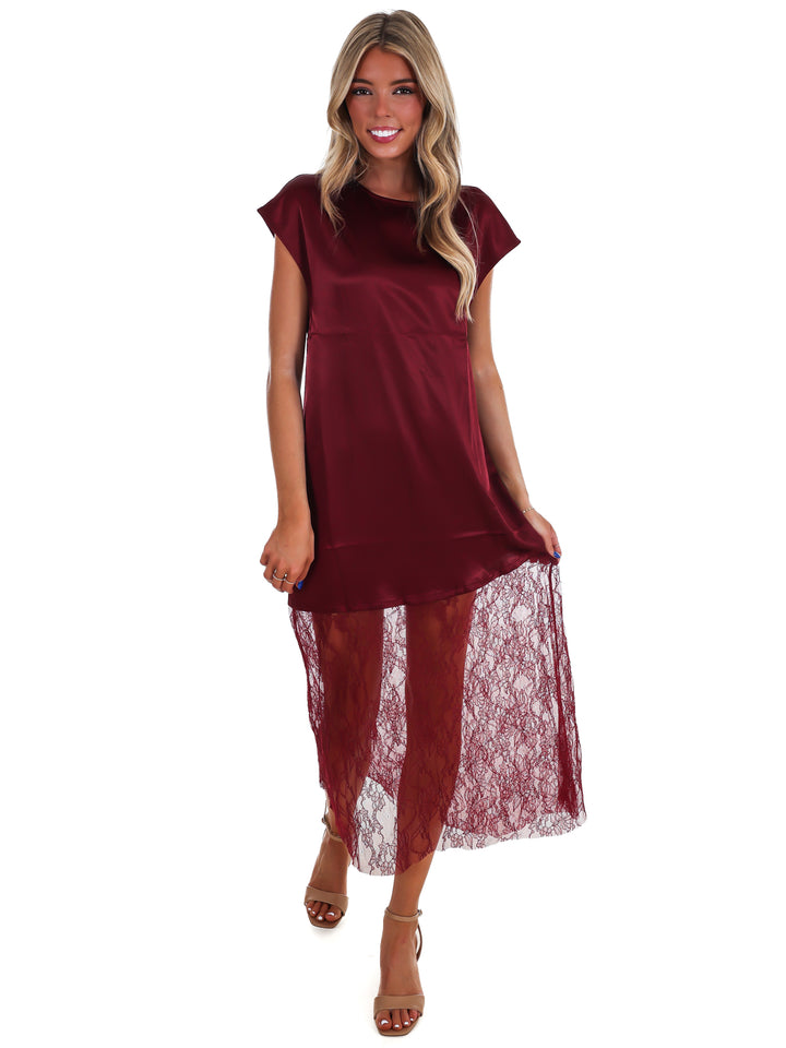 Sunday Satin Maxi Skirt Dress