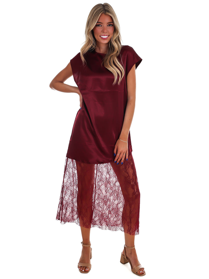 Sunday Satin Maxi Skirt Dress