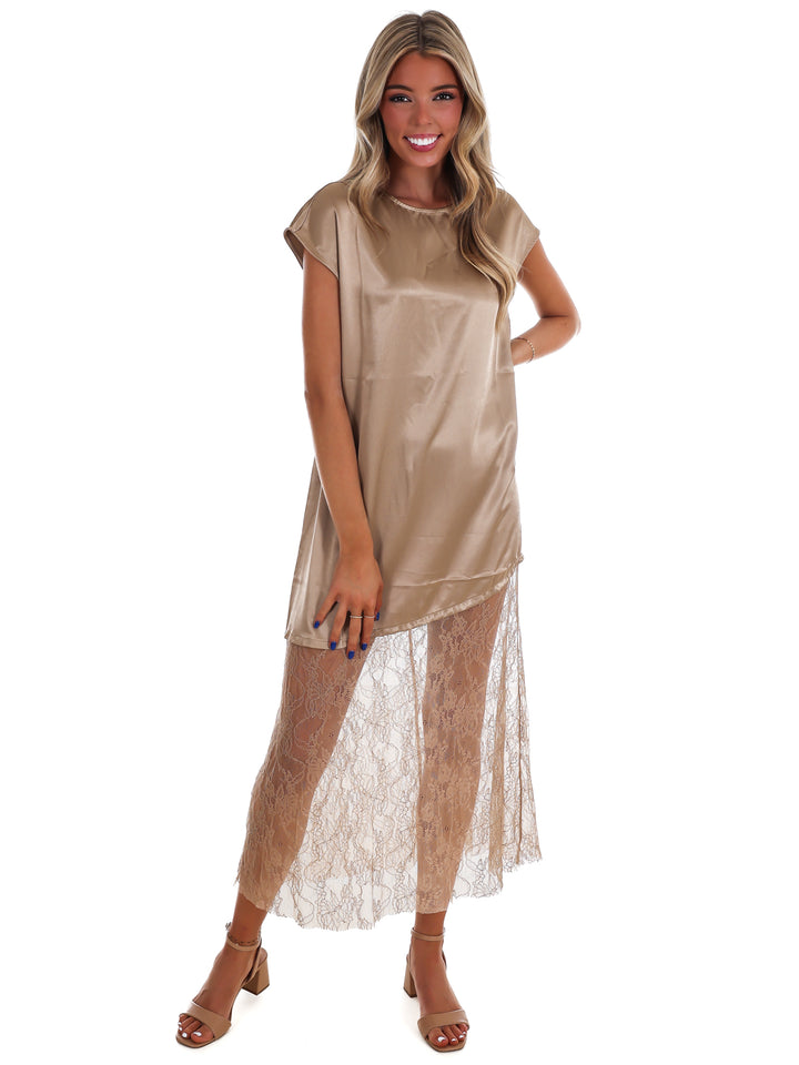 Sunday Satin Maxi Skirt Dress