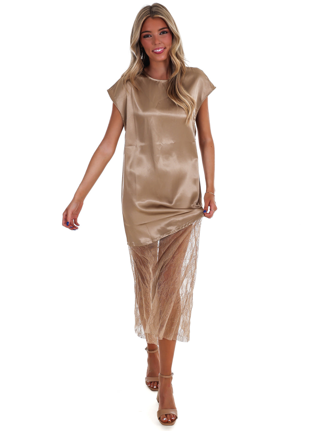Sunday Satin Maxi Skirt Dress