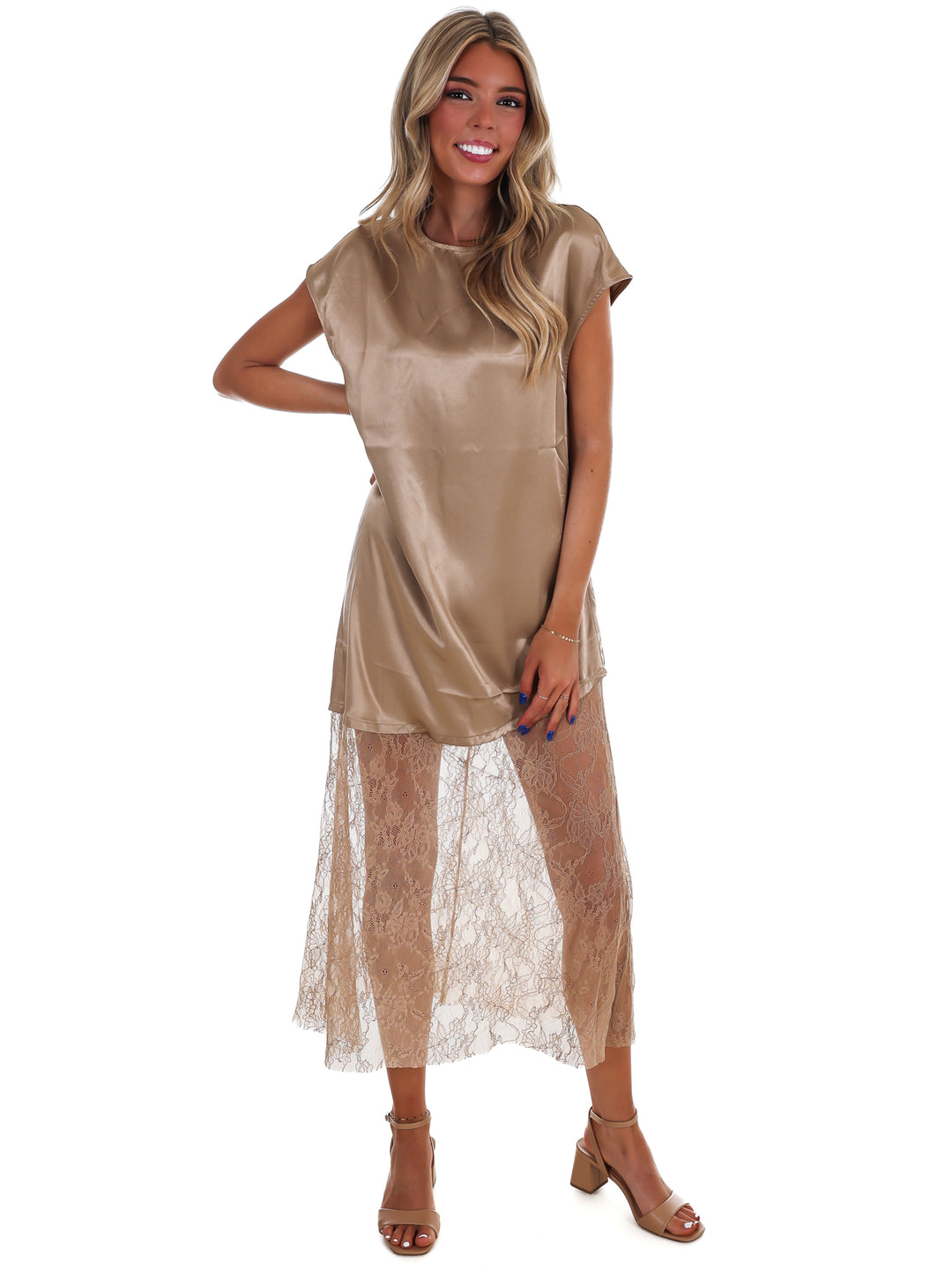 Sunday Satin Maxi Skirt Dress