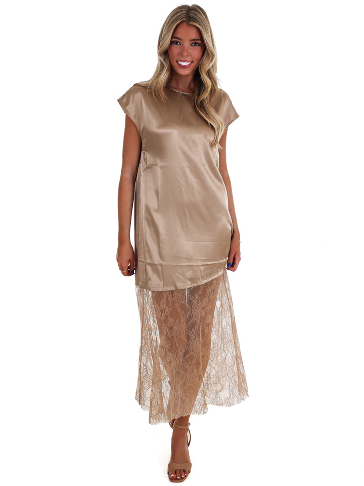 Sunday Satin Maxi Skirt Dress