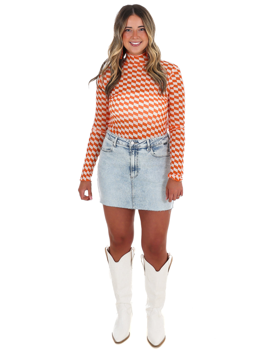 Final Play Checkered Mesh Top
