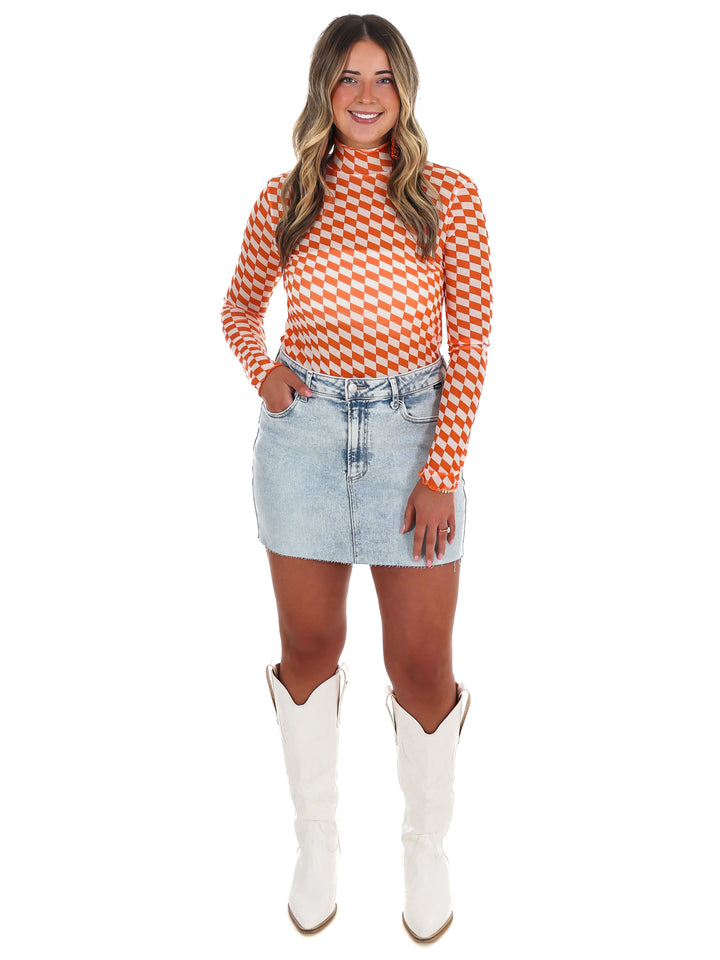 Final Play Checkered Mesh Top