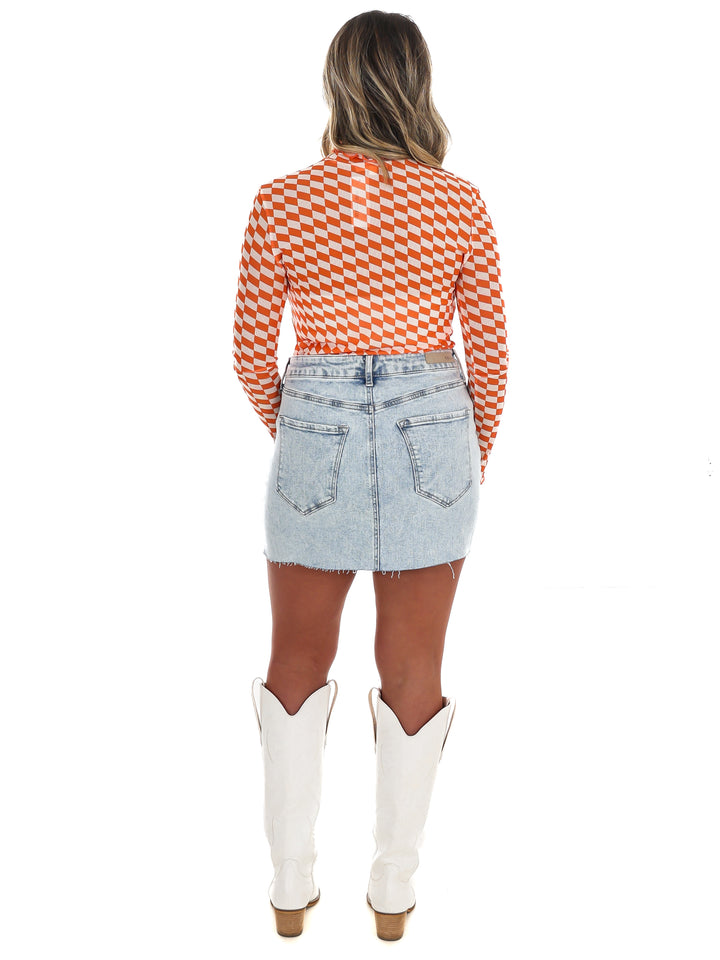 Final Play Checkered Mesh Top