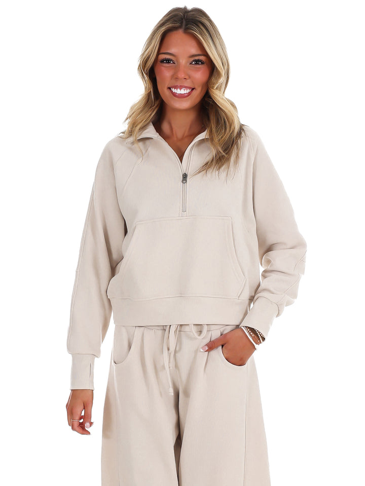 Easy Wear Fleece Half Zip Pullover