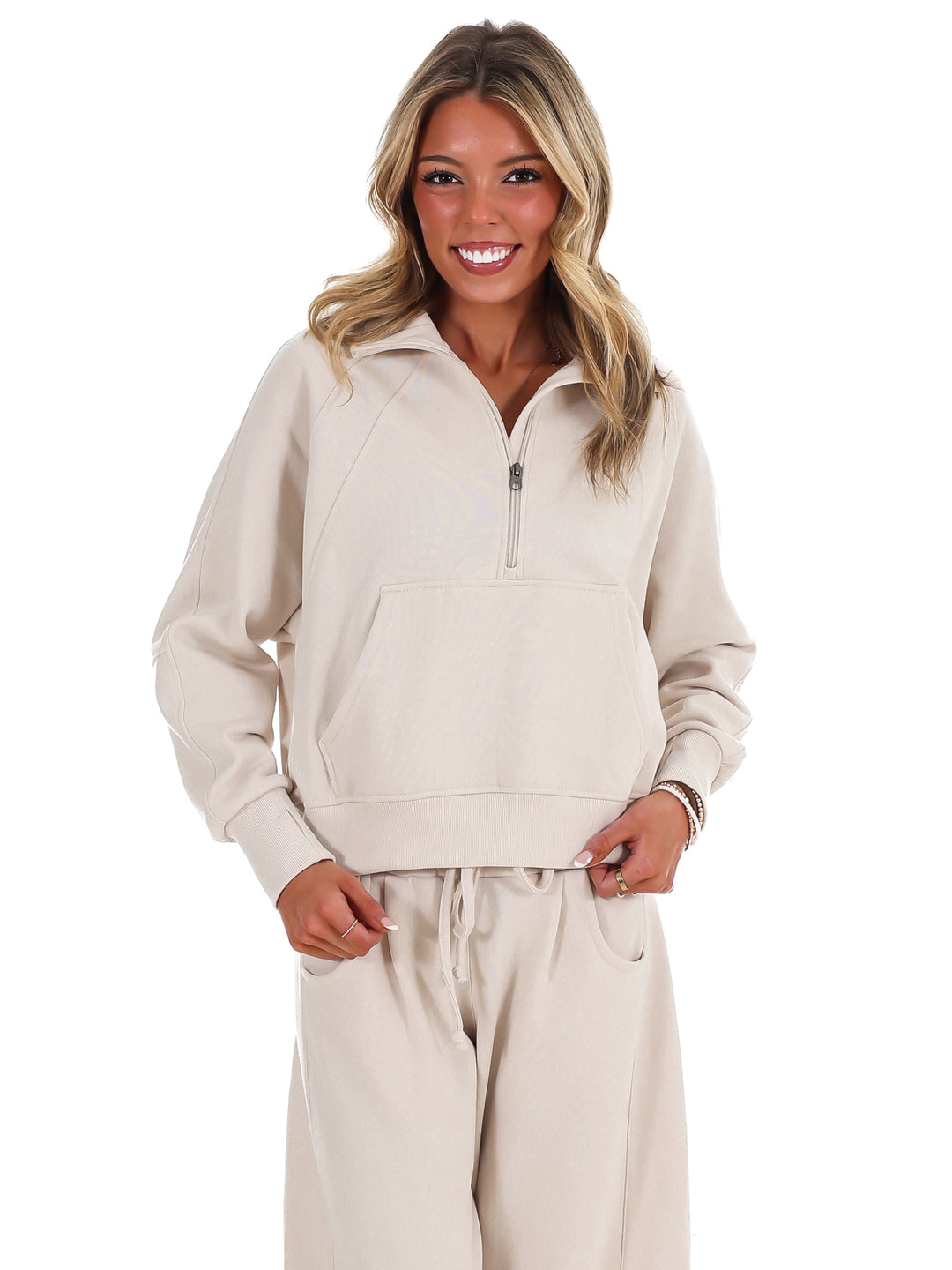 Easy Wear Fleece Half Zip Pullover