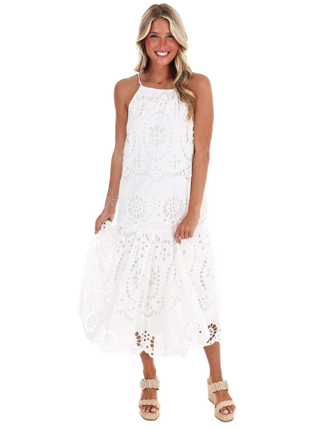 Perfect Together Eyelet Halter Dress Josie's Boutique Perfect Together Eyelet Halter Dress Josie's Boutique