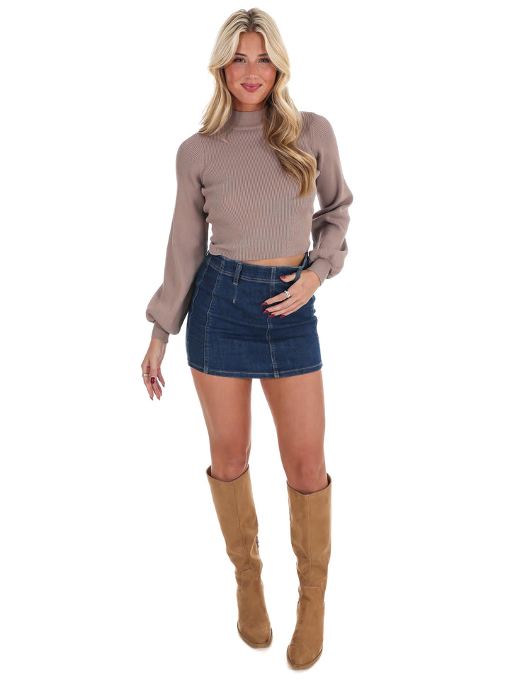 Open Heart Back Tie Sweater