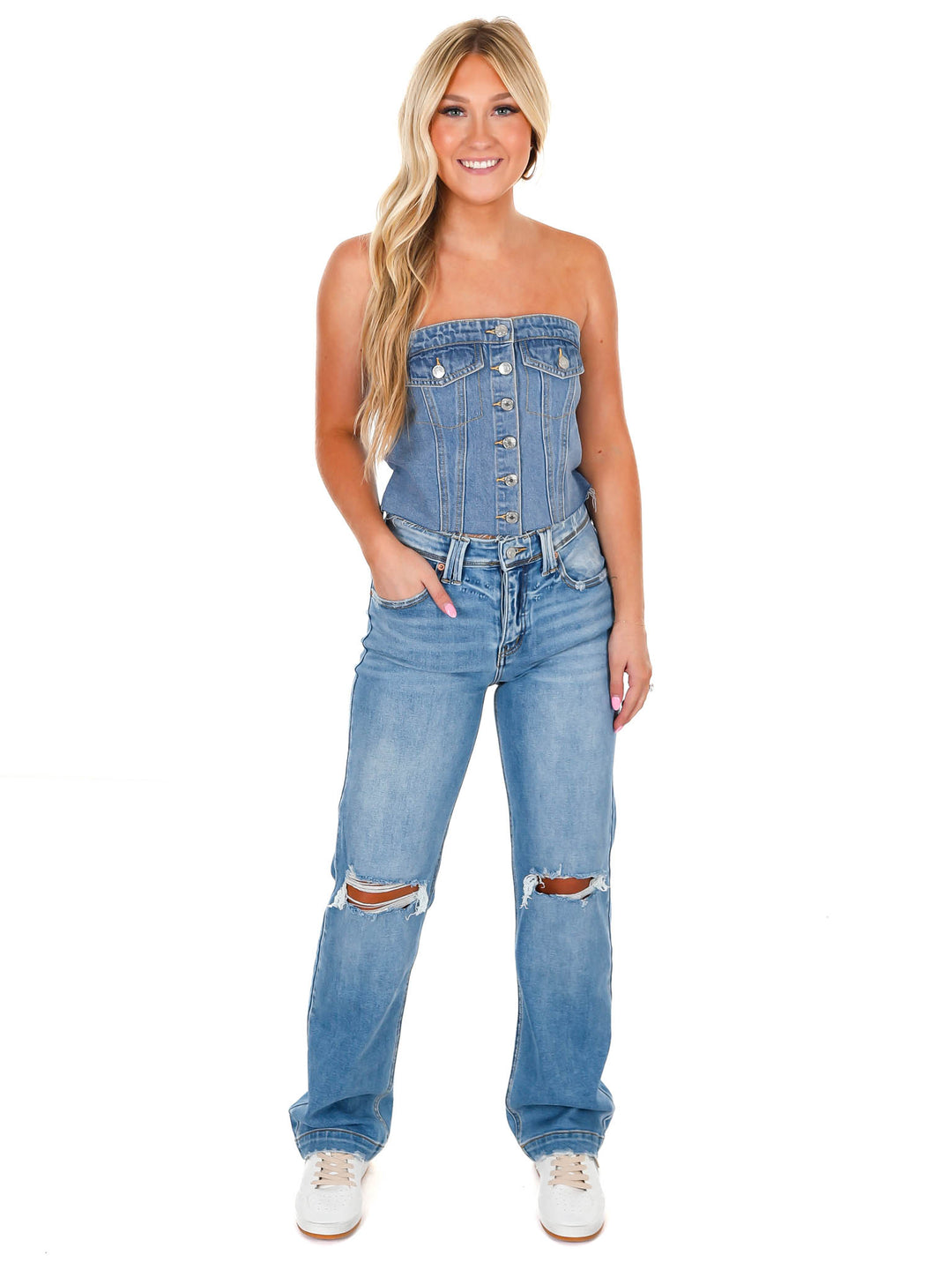 Treat Yourself Denim Top