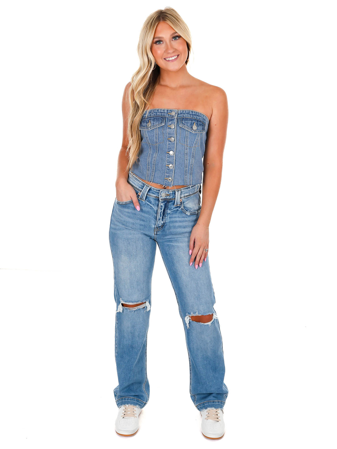 Treat Yourself Denim Top