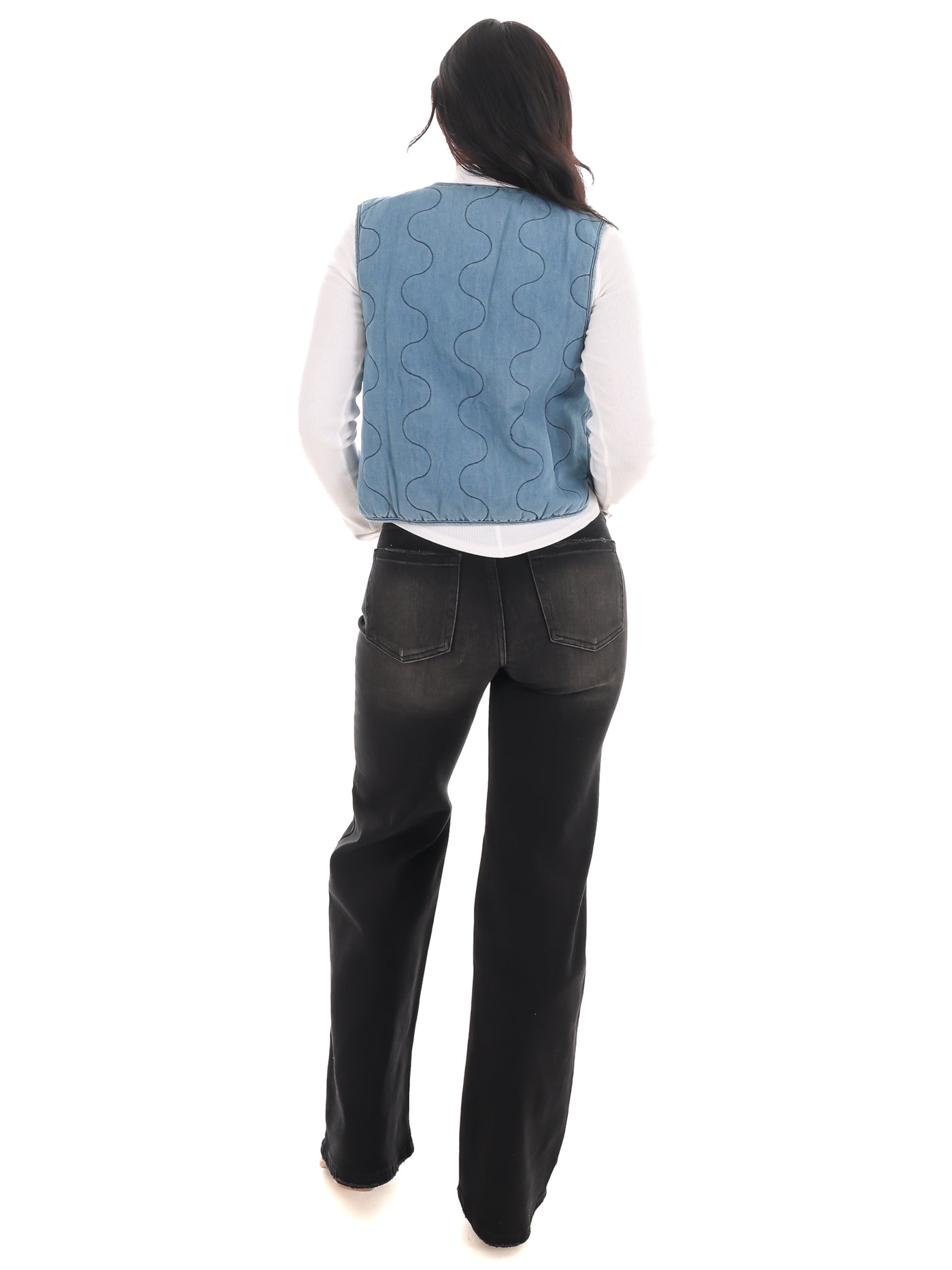 Denim Darling Bow Vest