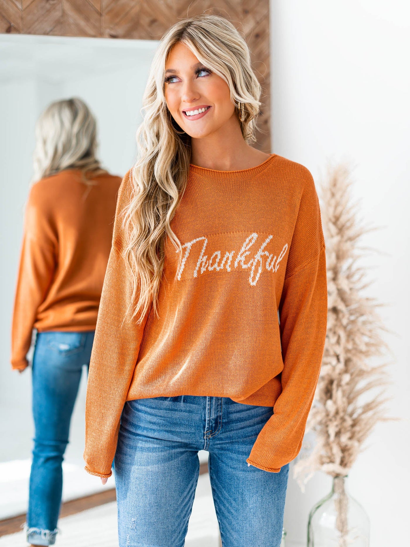 Curvy Thankful Sweater Josie s Boutique