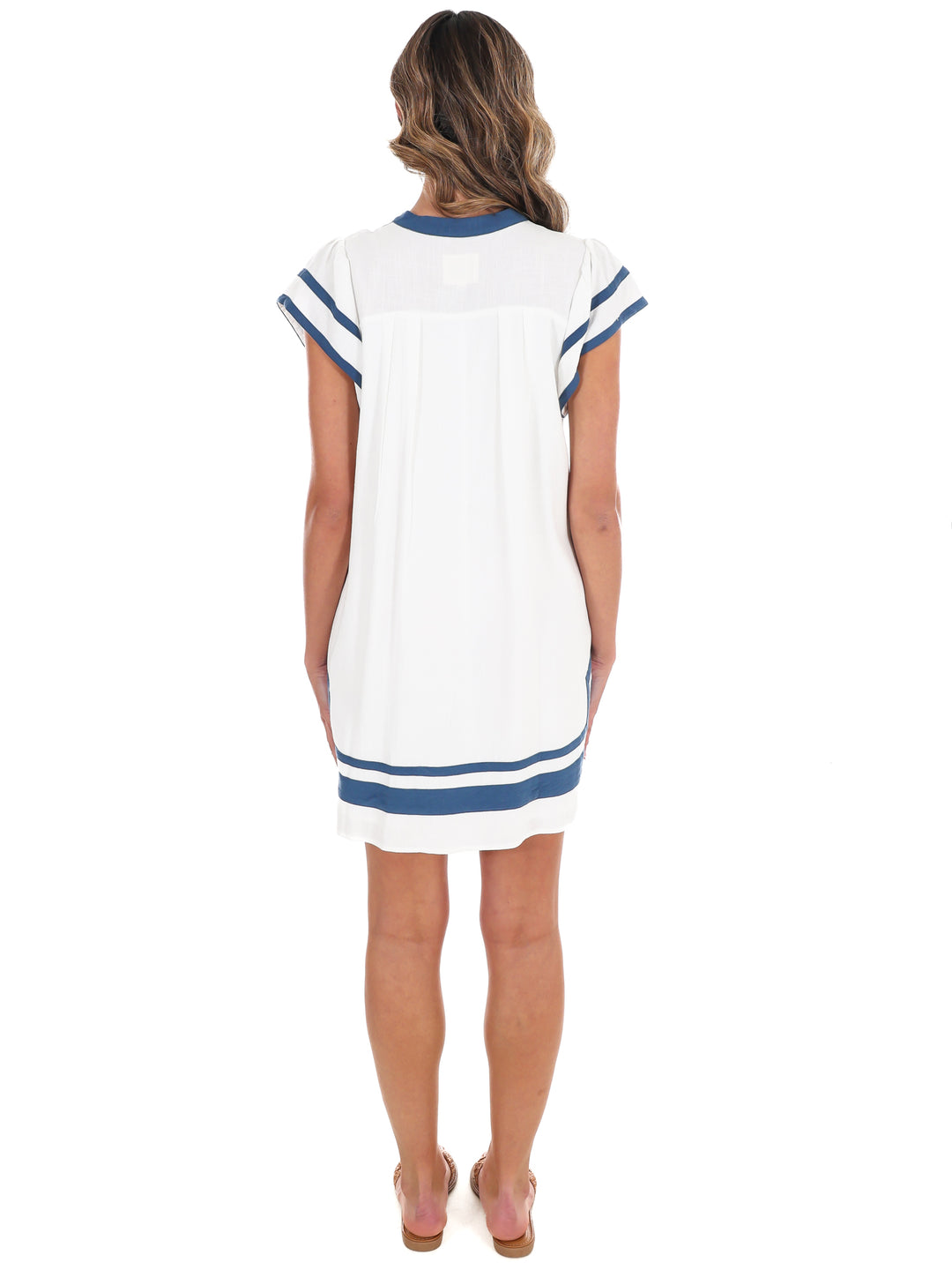 Missing Piece Linen Contrast Mini Dress