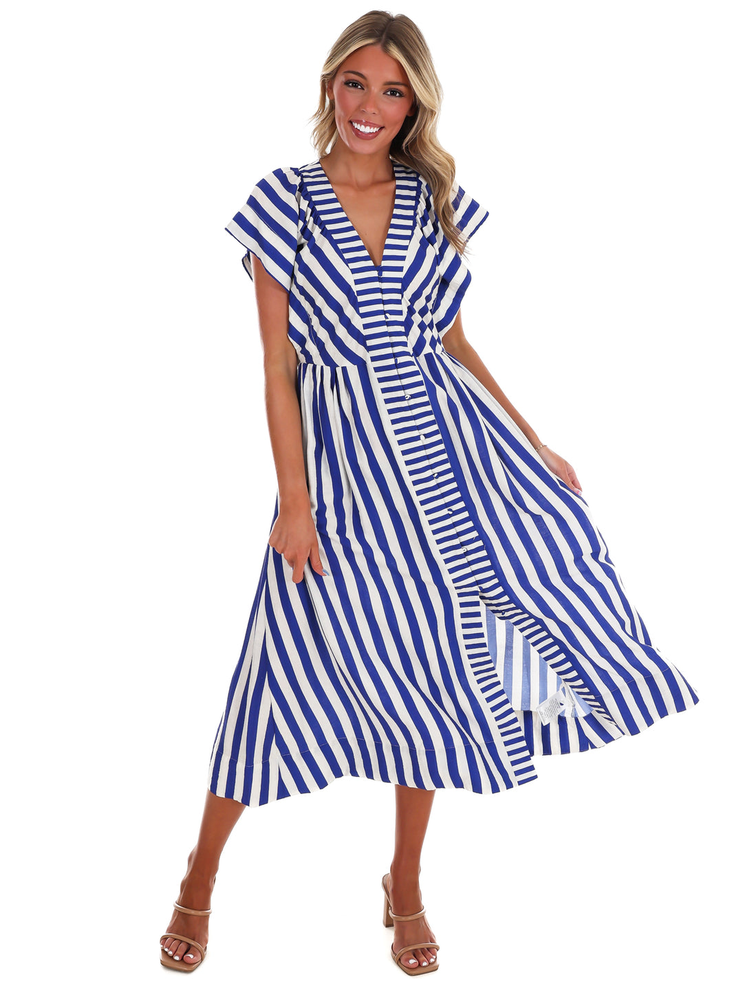Hometown Honey Stripe Midi Dress