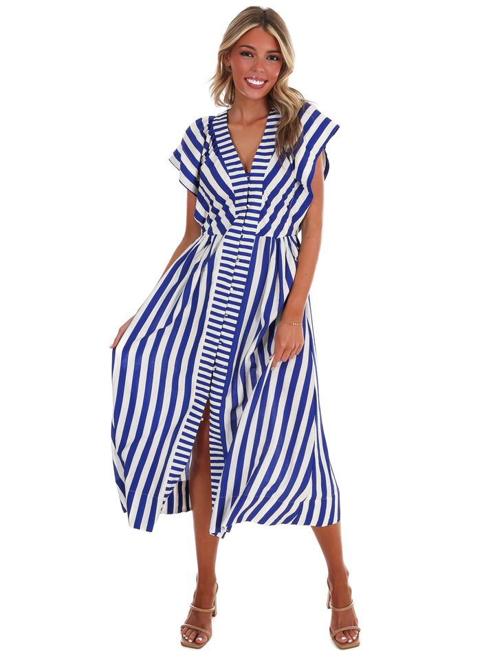Hometown Honey Stripe Midi Dress