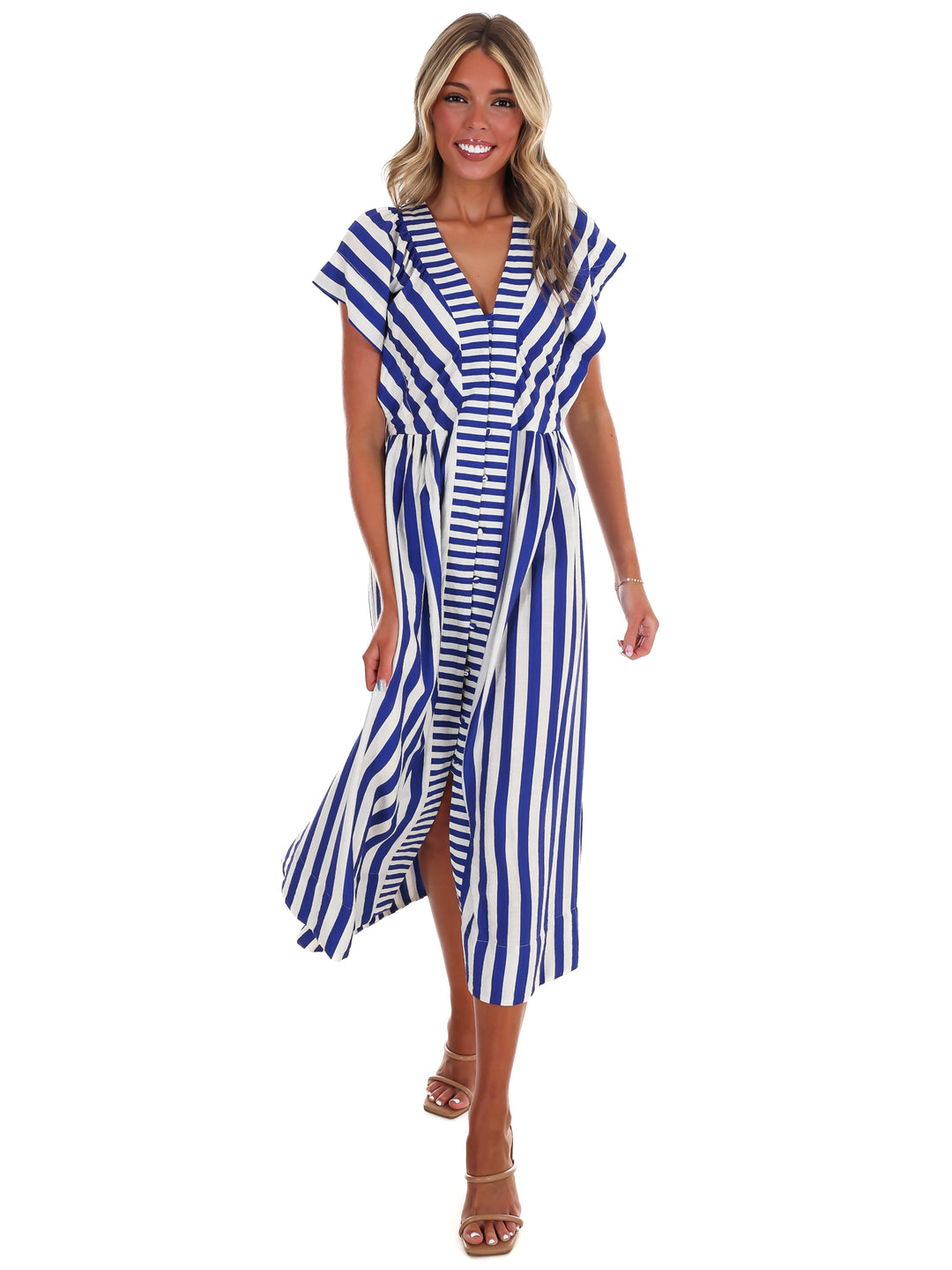 Hometown Honey Stripe Midi Dress