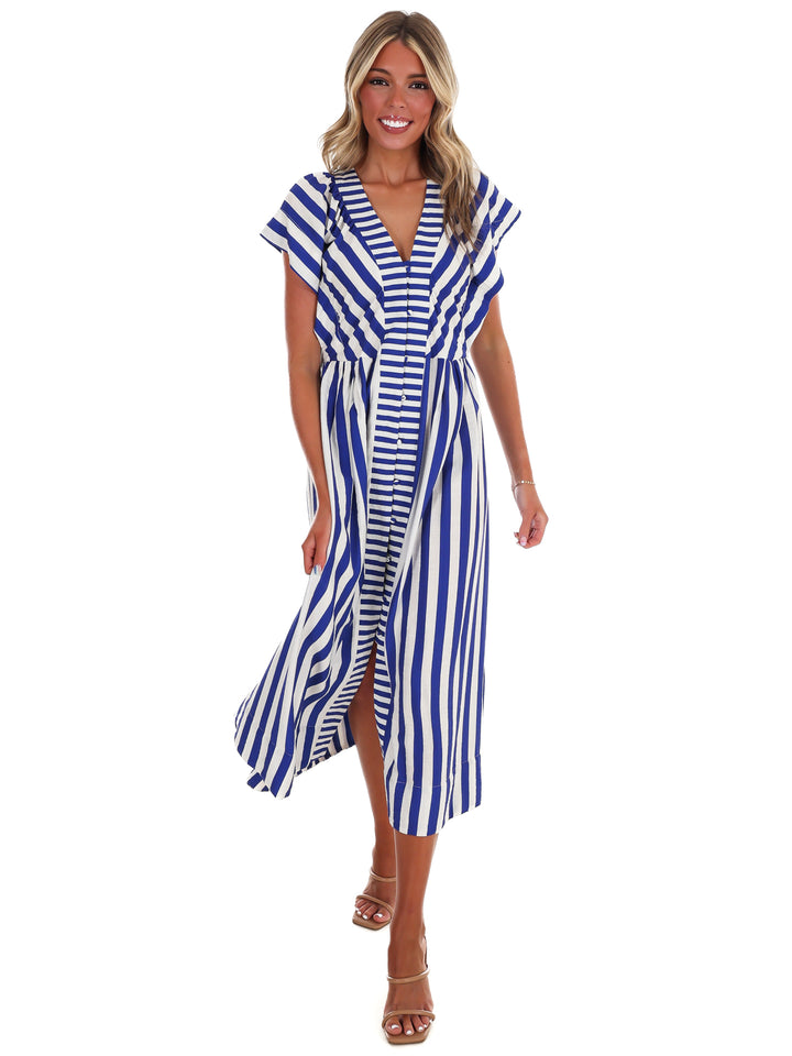 Hometown Honey Stripe Midi Dress